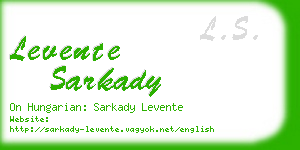 levente sarkady business card